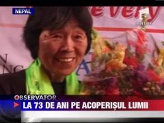Cea mai varstnica femeie care a reusit sa urce pana in varful muntelui Everest