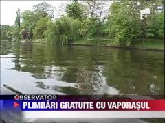 Plimbari gratuite cu vaporasul de 1 Iunie, pe Lacul Herastrau