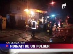 Gherla: Casa facuta scrum de un fulger
