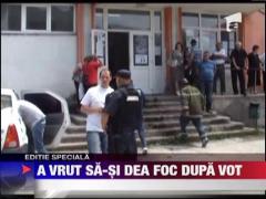 Un barbat din Petrila si-a dat foc intr-o sectie de votare