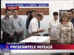 Presedintele Traian Basescu a votat
