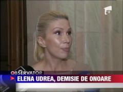 Elena Udrea, demisie de onoare