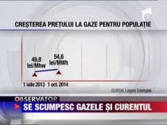 Se scumpesc gazele si curentul