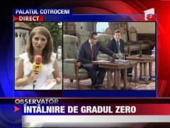Intalnire de grad zero intre Traian Basescu si Victor Ponta