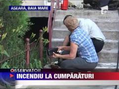 Baia Mare: Un magazin de haine import de pe Bulevardul Republicii a fost mistuit de flacari