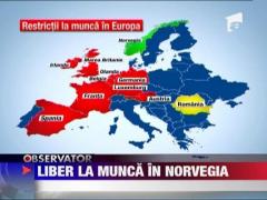 Norvegia elimina restrictiile de munca pentru romani ‎