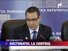 Lucrarea de doctorat a premierului Victor Ponta, verificata
