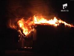 Brutarie distrusa de un incendiu puternic
