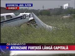 Un avion de mici dimensiuni a aterizat fortat la Clinceni