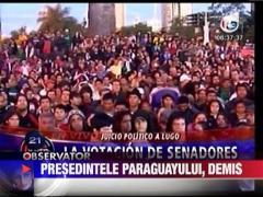 Presedintele republicii Paraguay, Fernando Lugo, demis de Senat