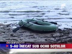 S-au inecat intr-un iaz sub ochii sotiilor