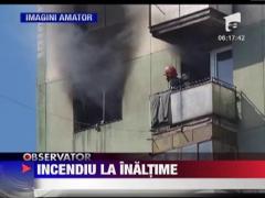 Incendiu la inaltime