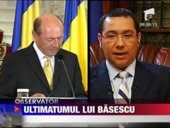 Ultimatumul lui Basescu, raspunsul lui Ponta