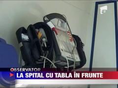 Un barbat a ajuns la spital cu o bucata de tabla infipta in frunte
