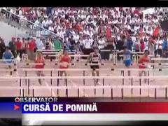 Cea mai amuzanta cursa de 110 metri garduri