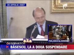 Traian Basescu, la a doua suspendare