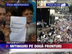 Mitinguri pro si contra Basescu, in Capitala