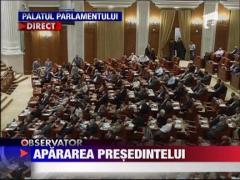 Ce dea-l doilea discurs al presedintelui inainte de votul privind suspendarea sa