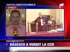 Traian Basescu, in fata judecatorilor de la Curtea Constitutionala