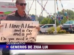 Un american a facut "cinste" cu bani de ziua lui