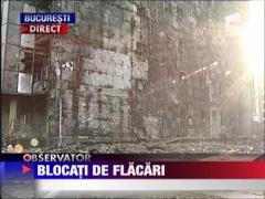 Incendiu extrem de violent langa o benzinarie, in Capitala