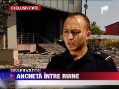 Ruinele din colosul de sapte etaje cuprins de foc in Bucurest