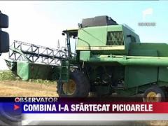 Un baiat de 14 ani si-a pierdut picioarele, sfartecat de o combina agricola