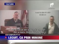 Un acuzat care pretindea ca este invalid a dansat de bucurie la auzul sentintei!