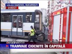 Accident grav in Capitala: Doua tramvaie s-au ciocnit intr-o intersectie