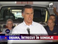 Barack Obama, intrecut in sondaje de Mitt Romney
