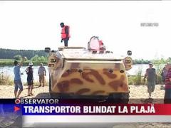 Transportor blindat amfibiu, pe plaja