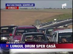 Aglomerat, pe drumul spre casa. Soferii au parcurs mai putin de 40 de kilometri in doua ore