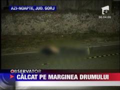 Gorj: Barbat spulberat pe marginea drumului de o masina
