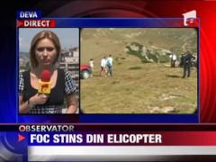 Incendiu in Masivul Bucegi: Doua elicoptere MAI intervin pentru lichidarea flacarilor