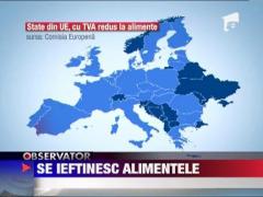 TVA de 9 la suta pentru alimentele de baza