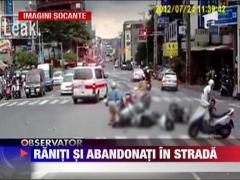 Accident teribil intr-o intersectie aglomerata din Taiwan