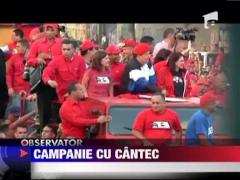 Hugo Chavez, campanie cu cantec