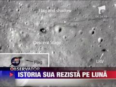 5 dintre cele 6 steaguri amplasate pe luna inca mai stau in picioare