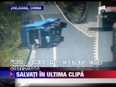 Si-a salvat sotul si copilul de la o moarte ingrozitoare