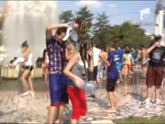 Bataie cu apa la Galati