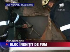 Incendiu intr-un bloc din centrul orasului Baia Mare