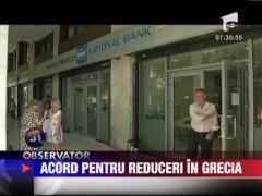 Acord pentru reducerea cheltuielilor bugetare in Grecia