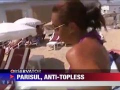 Tinuta topless pe plajele din Paris, pedepsita cu inchisoarea