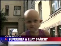 Copila de 4 ani operata din cauza unei tumori-gigant la cap a fost externata