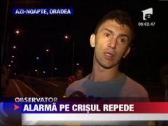 Operatiune de amploare pe malul raului Crisul Repede! Pompieri, politisti si medici au cautat o tanara care s-ar fi aruncat in apa