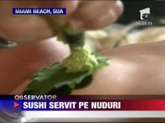 Sushi servit pe femei goale