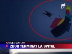 Doar o minune l-a salvat pe parasutistul prabusit ieri peste un copil, la Suceava