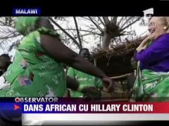 Hillary Clinton, primita triumfal in Malawi