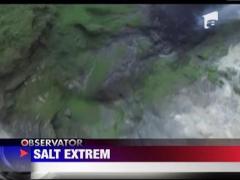 Una dintre cele mai inalte cascade din lume, trambulina pentru un saritor belgian