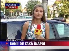 Guvernul da inapoi banii incasati ilegal din taxa auto